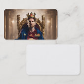 Prachtig kunstwerk van Football-legende Lionel Mes Visitekaartje (Voorkant / Achterkant)