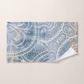 Prachtig kunstzinnig industrieel blauw bruin faux  bad handdoek (Handdoek)