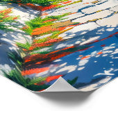 Prachtig kustdorp in de zomer poster (Hoek)