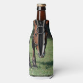 Prachtig kwartpaard flesjeskoeler (Fles Achterkant)