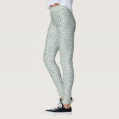 Prachtig Lace Pattern op Mint Green Leggings (Links)