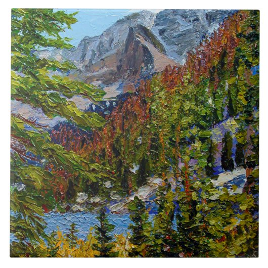 Prachtig Lake Uitzicht Tegeltje (Voorkant)