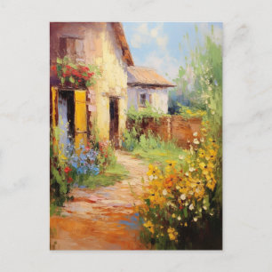 Prachtig land huis schilderen briefkaart