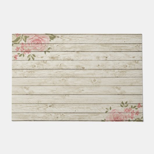 Prachtig land Shabby Chic rustiek hout Deurmat (Voorkant)