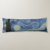 Prachtig landschap Blauwe Nacht Hemel Gouden Sterr Lichaamskussen (Achterkant)