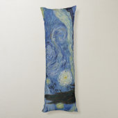 Prachtig landschap Blauwe Nacht Hemel Gouden Sterr Lichaamskussen (Achterkant (Verticaal))