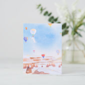 Prachtig landschap Cappadocia heteluchtballon Briefkaart (Staand voorkant)