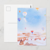 Prachtig landschap Cappadocia heteluchtballon Briefkaart (Voorkant / Achterkant)