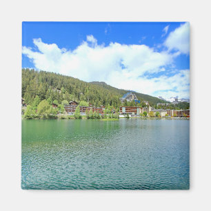 prachtig landschap Crans-Montana Zwitserland Magneet