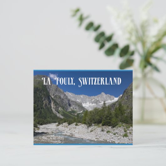 Prachtig landschap, La Fouly, Zwitserland Briefkaart (Staand voorkant)