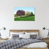 Prachtig landschap met bomen canvas afdruk (Insitu (Slaapkamer))