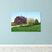 Prachtig landschap met bomen canvas afdruk (Insitu (Houten vloer))