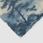 Prachtig Landschap met een stilstaande, glazen riv Tissuepapier (Detail)