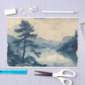 Prachtig Landschap met een stilstaande, glazen riv Tissuepapier (Craft)