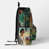 Prachtig landschap met een vrouw Spirituele kunst Bedrukte Rugzak (Links)