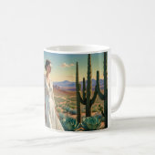 Prachtig landschap met een vrouw Spirituele kunst Koffiemok (Voorkant rechts)