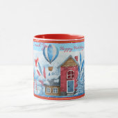 Prachtig landschap met Snowman Mok (Midden)