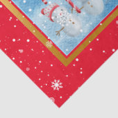 Prachtig landschap met Snowman Tissuepapier (Detail)