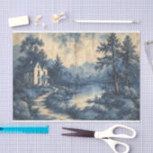 Prachtig Landschap op een verfrommeld papier (Craft)