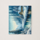 Prachtig landschap van de Winter River Legpuzzel (Verticaal)