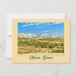 Prachtig landschap van Naxos, Griekenland Briefkaart