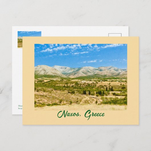 Prachtig landschap van Naxos, Griekenland Briefkaart (Voorkant / Achterkant)