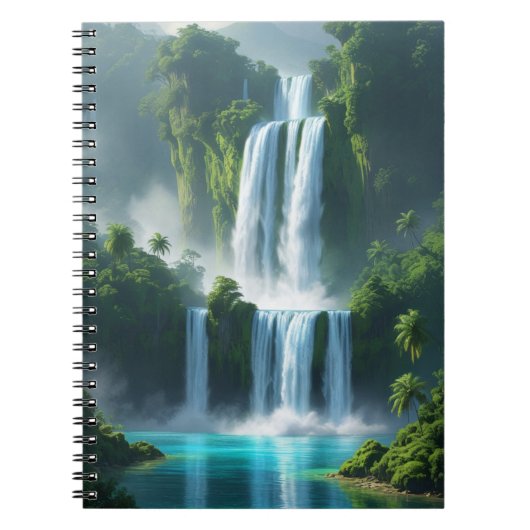 Prachtig landschap waterval notitieboek (Voorkant)