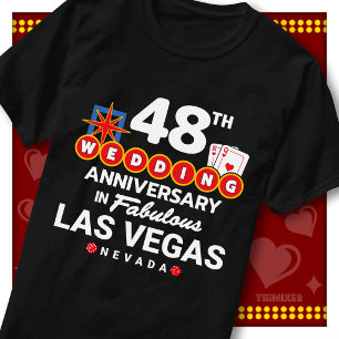 Prachtig Las Vegas 48ste verjaardag huwelijksjubil T-shirt