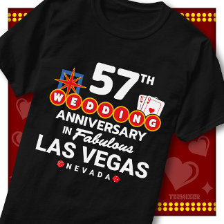 Prachtig Las Vegas 57e jubileum huwelijksjubileum  T-shirt