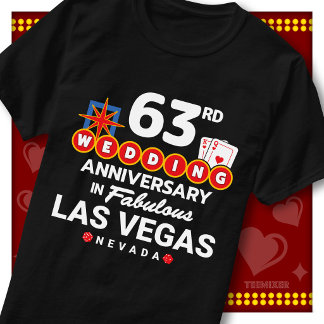 Prachtig Las Vegas 63e jubileum huwelijksjubileum  T-shirt
