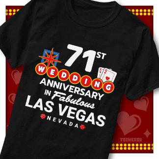 Prachtig Las Vegas 71e trouwjubileum koppel T-shirt