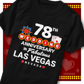 Prachtig Las Vegas 78e trouwjubileum paar T-shirt