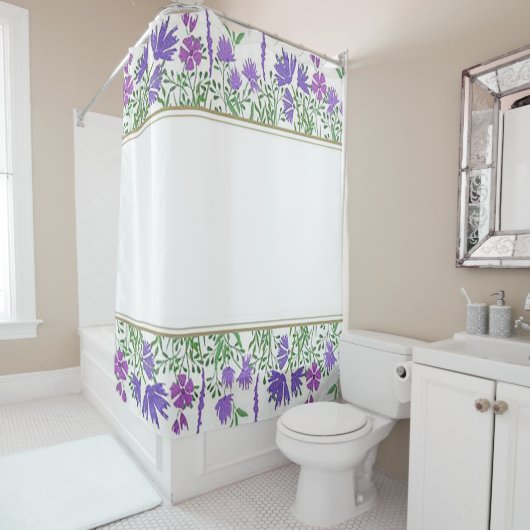 Prachtig lavendel patroon ontwerp douchegordijn (In situ)