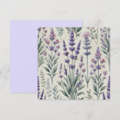 Prachtig lavendel print ontwerp kaart (Voorkant / Achterkant)