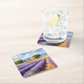 Prachtig lavendelveld in de Provence, Frankrijk Kartonnen Onderzetters (Insitu)