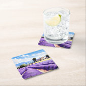 Prachtig lavendelveld in de Provence, Frankrijk Kartonnen Onderzetters (Insitu)