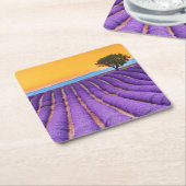 Prachtig lavendelveld in de Provence Kartonnen Onderzetters (Schuin)