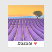 Prachtig lavendelveld in de Provence Sticker (Vel)