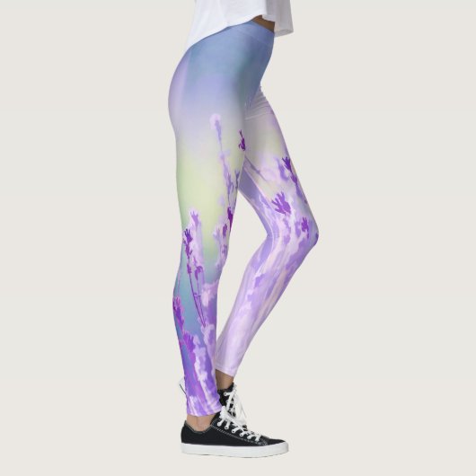 Prachtig lavenderveld of Paars weide Leggings (Rechts)
