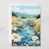 Prachtig lentetijd weide verjaardagsfeest kaart (Achterkant)