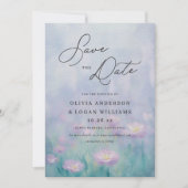 Prachtig Lentewaterverf Schrift Bruiloft Save The Date (Voorkant)
