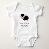 Prachtig leuk schaap van de familie baby  romper (Voorkant)