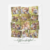 Prachtig leven 12 foto collage familie fleece deken (Voorkant)