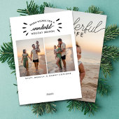 Prachtig Leven 3 Foto Baby Kerstmis Feestdagenkaart