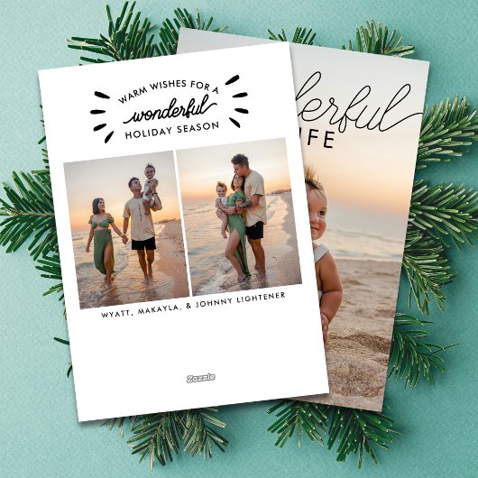 Prachtig Leven 3 Foto Baby Kerstmis Feestdagenkaart