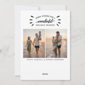 Prachtig Leven 3 Foto Baby Kerstmis Feestdagenkaart (Achterkant)