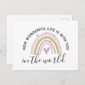 Prachtig leven positieve affirmatie regenboog briefkaart (Voorkant / Achterkant)