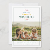 Prachtig Leven Uw aangepaste tekst Modern leuk fot Feestdagenkaart (Voorkant)