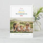 Prachtig Leven Uw eigen tekst Modern leuk foto Feestdagenkaart (Staand voorkant)