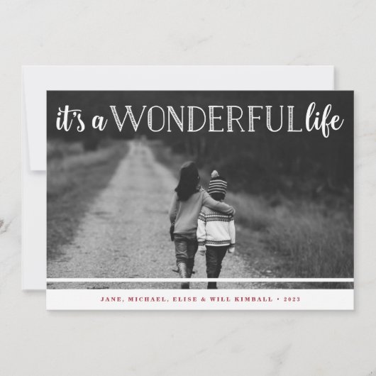 Prachtig leven vakantiefoto feestdagenkaart (Voorkant)